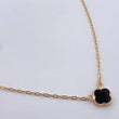 Cadena Aro Seguido Trebol 2.9gr / Electro Estatico Negro Blanco Oro Amarillo 18K &