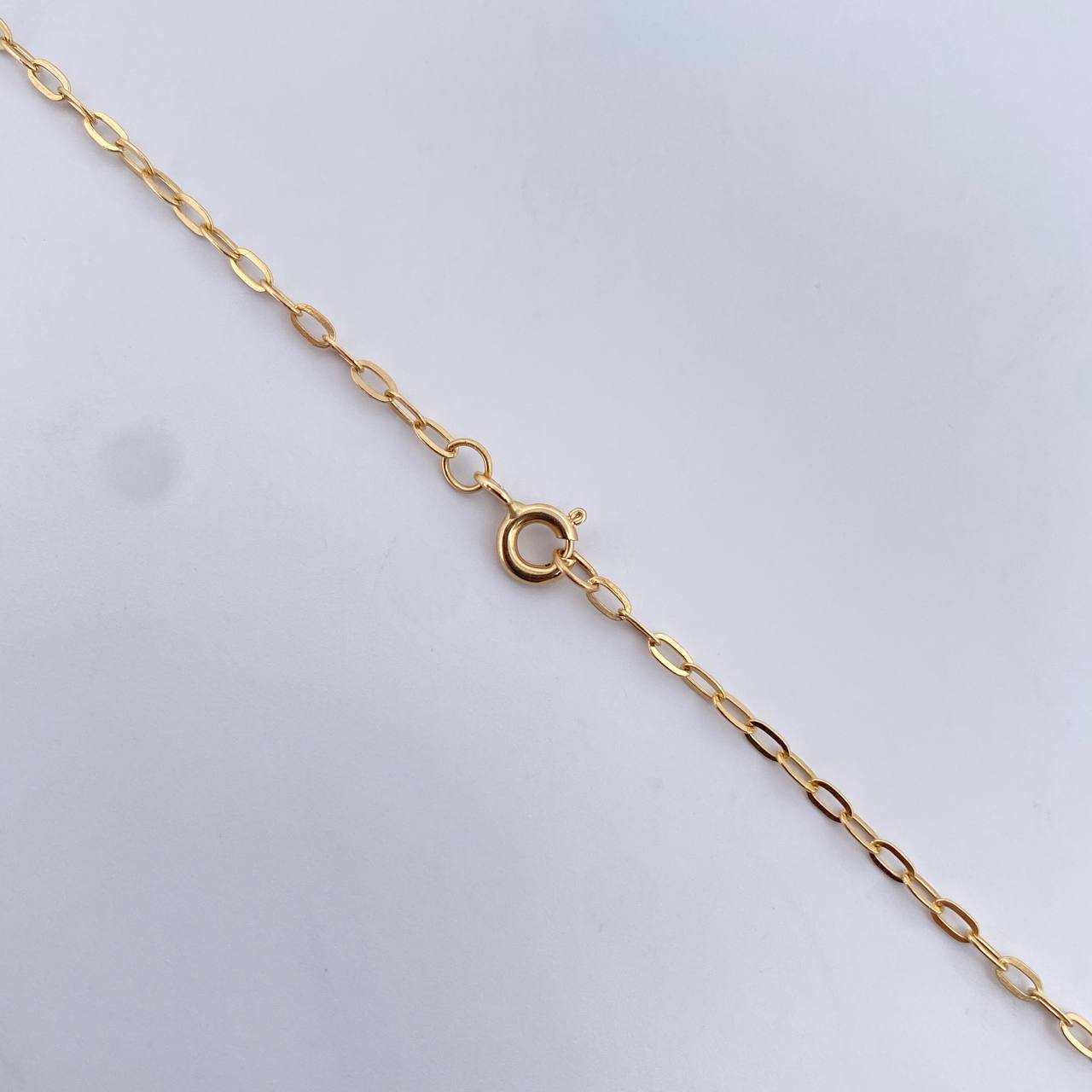 Cadena Aro Seguido Trebol 2.9gr / Electro Estatico Negro Blanco Oro Amarillo 18K &