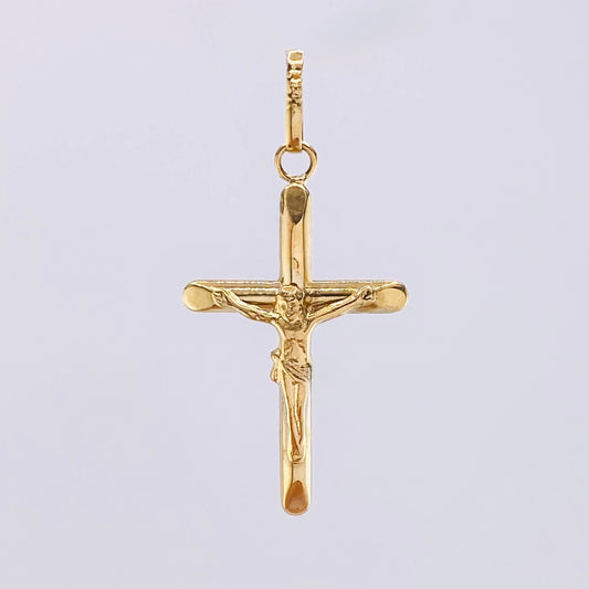 Dije Cruz Cristo 0.95gr / 3.5cm / Oro Amarillo 18K *