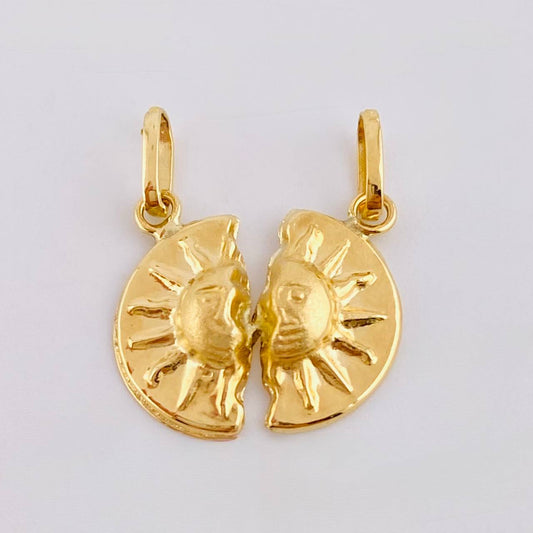 Dije Sol Pareja 1gr / 2cm / Oro Amarillo 18K *
