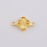 Herraje Trebol Dorado 0.35gr / 1.5cm / Oro Amarillo 18K