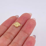 Herraje Trebol Dorado 0.35gr / 1.5cm / Oro Amarillo 18K