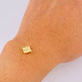 Herraje Trebol Dorado 0.35gr / 1.5cm / Oro Amarillo 18K