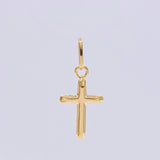 Dije Cruz Puntas Planas 0.2g / 1.5cm Oro Amarillo 18K