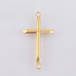 Herraje Cruz Lisa 0.8gr / 3cm / Oro Amarillo 18K