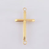 Herraje Cruz Lisa 0.8gr / 3cm / Oro Amarillo 18K