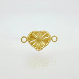 Herraje Corazón Diamantado 0.55gr / 1.7cm / Oro Amarillo 18K