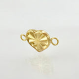 Herraje Corazón Diamantado 0.55gr / 1.7cm / Oro Amarillo 18K