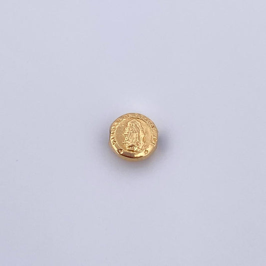 Herraje Virgen Guadalupe 0.35gr / 1.1cm / Tambor Oro Amarillo 18K &