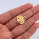 Herraje San Miguel Arcangel 1.05gr / 2cm / Troquelado Oro Amarillo 18K &