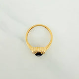 Anillo Halo Ovalado 2.2 g / T6 3/4 Oro Amarillo 18K