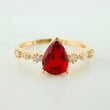 Anillo Halo Gota 1.85 g / T6 1/4 Oro Amarillo 18K