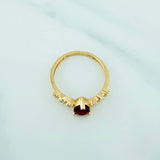 Anillo Halo Gota 1.85 g / T6 1/4 Oro Amarillo 18K
