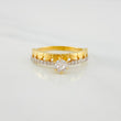 Anillo Solitario Carril Corazones 2.3 g / T6 1/2 Dos Oros Amarillo Blanco 18K