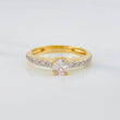 Anillo Solitario Churumbela 3 g / T6 1/2 Dos Oros Amarillo Blanco 18K