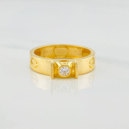 Anillo Tornillo 3.85 g / T7 Oro Amarillo 18K