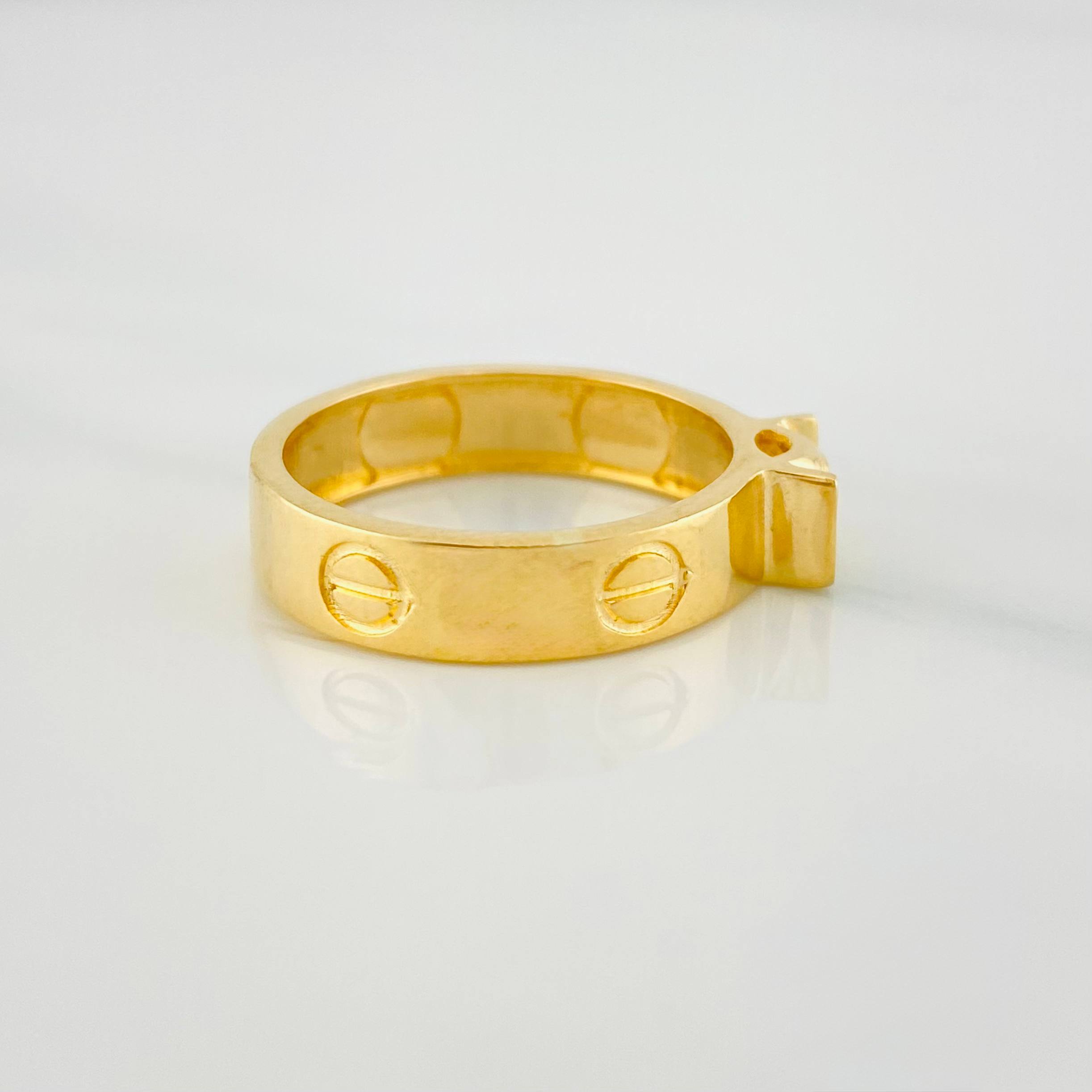 Anillo Tornillo 3.85 g / T7 Oro Amarillo 18K