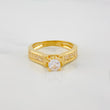 Anillo Solitario Puente 3.95 g / T6 3/4 Oro Amarillo 18K