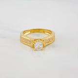 Anillo Solitario Puente 3.95 g / T6 3/4 Oro Amarillo 18K