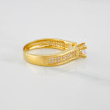 Anillo Solitario Puente 3.95 g / T6 3/4 Oro Amarillo 18K