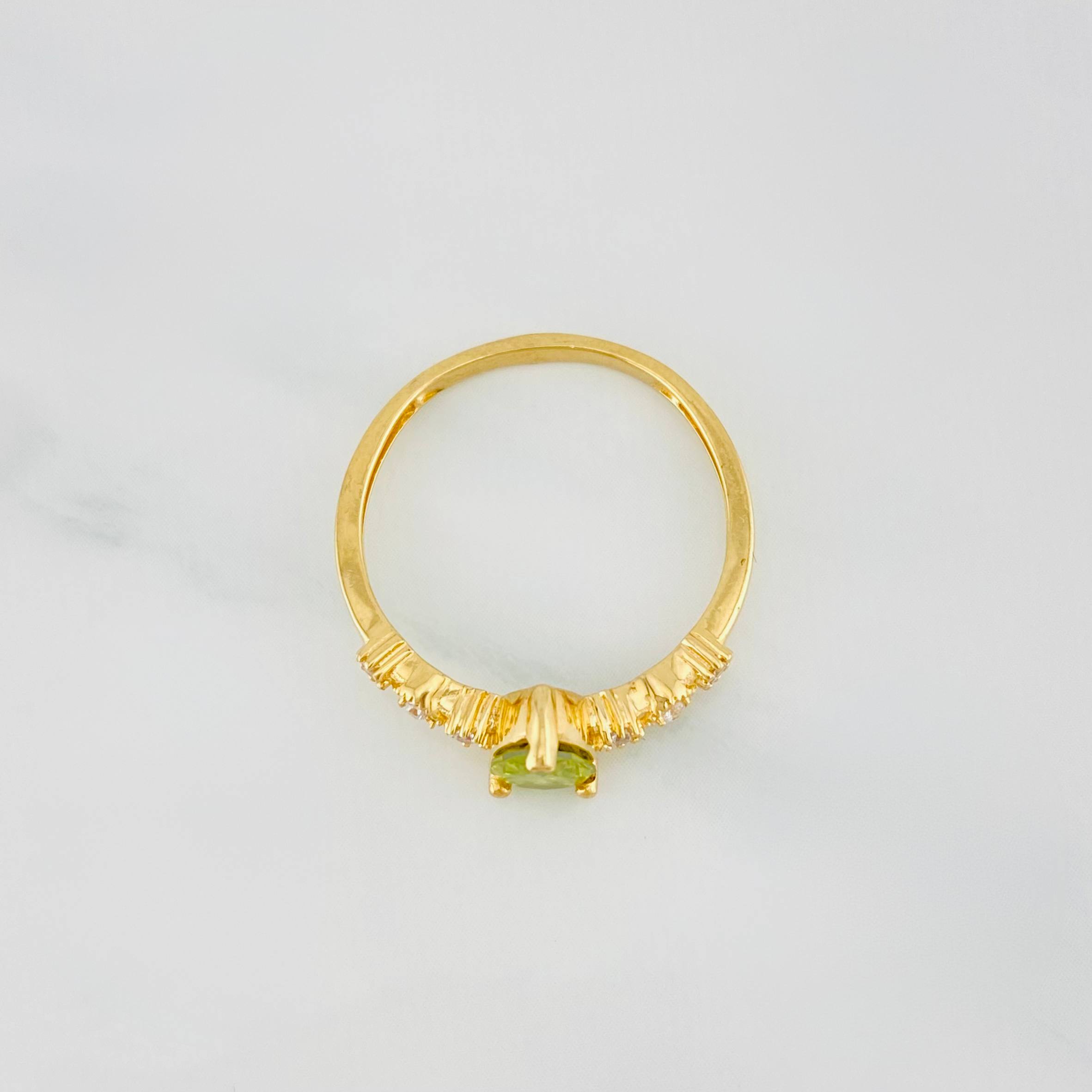 Anillo Halo Gota 2.3 g / T8 Oro Amarillo 18K