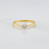Anillo Solitario 1.3 g / T6 1/4 Oro Amarillo 18K
