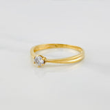 Anillo Solitario 1.3 g / T6 1/4 Oro Amarillo 18K