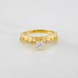 Anillo Solitario Carril Corazones 2.25 g / T6 1/4 Oro Amarillo 18K