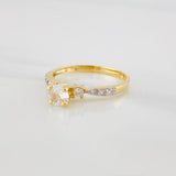 Anillo Solitario 2.05 g / T7 1/4 Dos Oros Amarillo Blanco 18K