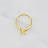Anillo Solitario 2.05 g / T7 1/4 Dos Oros Amarillo Blanco 18K