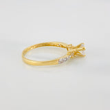 Anillo Solitario 2.05 g / T7 1/4 Dos Oros Amarillo Blanco 18K