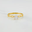 Anillo Solitario Eslabon 1.5 g / T7 1/4 Oro Amarillo 18K