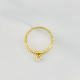Anillo Solitario Churumbela 1.95 g / T6 Dos Oros Amarillo Blanco 18K