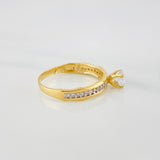 Anillo Solitario Churumbela 1.95 g / T6 Dos Oros Amarillo Blanco 18K