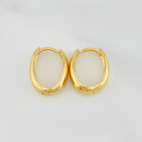 Candongas Ovaladas 3.45 g / 1.7 cm Oro Amarillo 18K