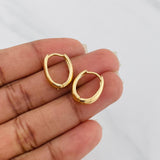 Candongas Ovaladas 3.45 g / 1.7 cm Oro Amarillo 18K