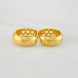 Candongas Halo De Luna 3.45 g / 1.3 cm Oro Amarillo 18K