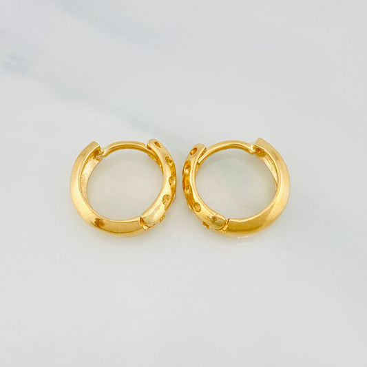 Candongas Halo De Luna 3.45 g / 1.3 cm Oro Amarillo 18K