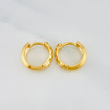 Candongas Halo De Luna 3.45 g / 1.3 cm Oro Amarillo 18K