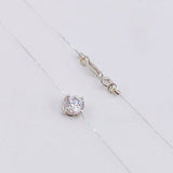Cadena Choker Chispa Circón 0.8g / 40cm / 5mm Oro Blanco 18K