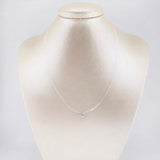 Cadena Choker Chispa Circón 0.8g / 40cm / 5mm Oro Blanco 18K
