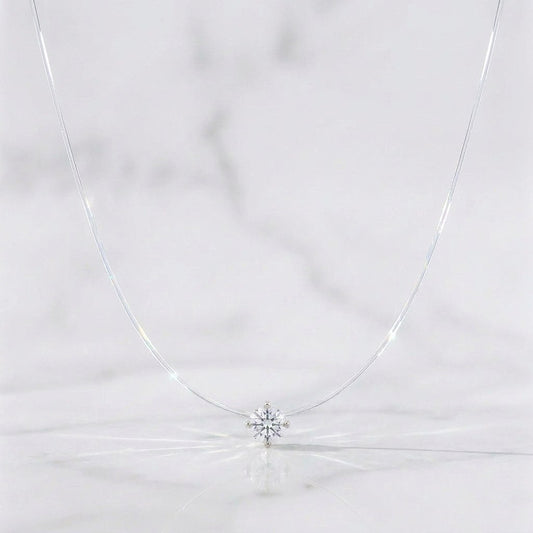 Cadena Choker Chispa Circón 0.75g / 40cm / 4.5mm Oro Blanco 18K