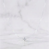 Cadena Choker Chispa Circón 0.75g / 40cm / 4.5mm Oro Blanco 18K