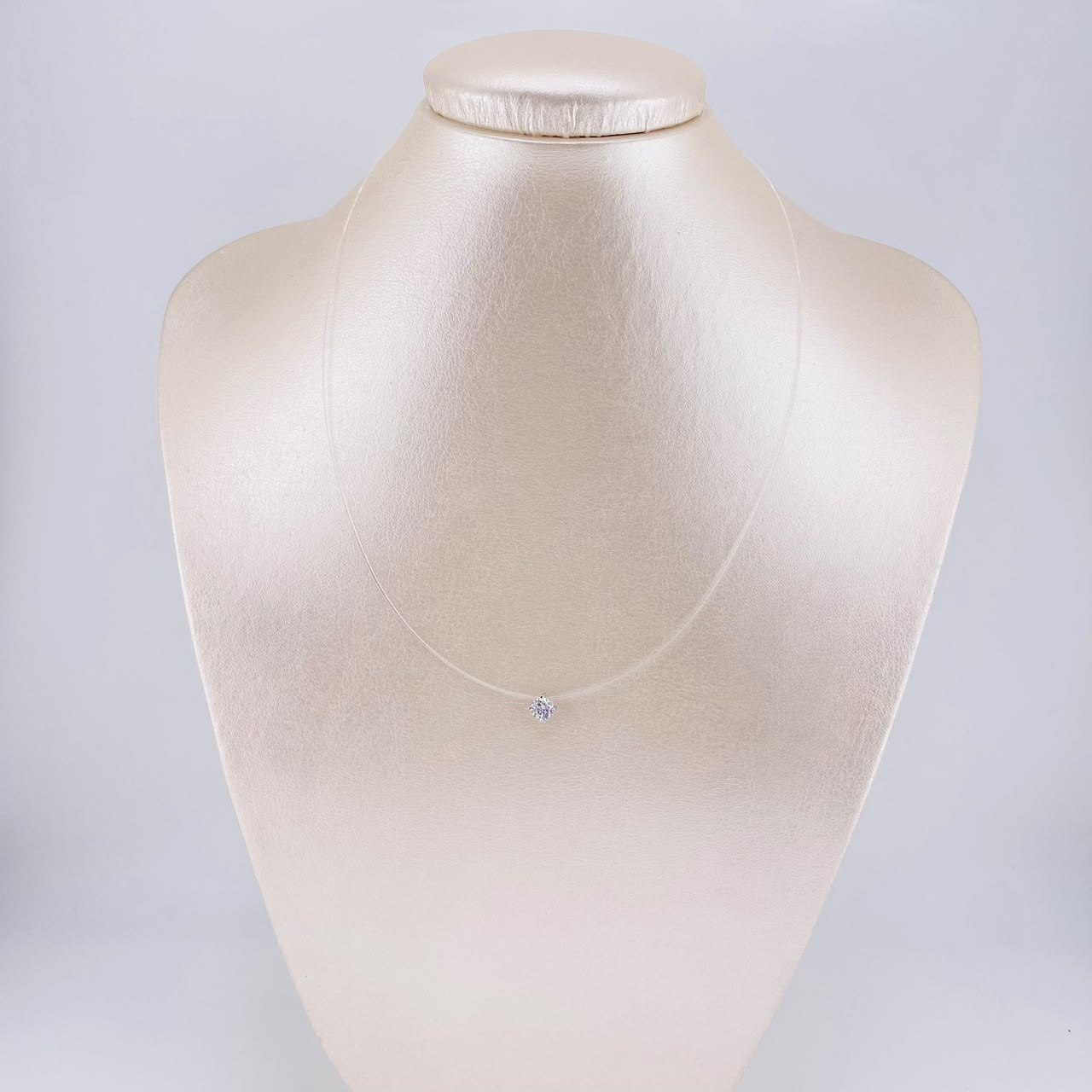 Cadena Choker Chispa Circón 0.75g / 40cm / 4.5mm Oro Blanco 18K