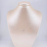 Cadena Choker Chispa Circón 0.75g / 40cm / 4.5mm Oro Blanco 18K