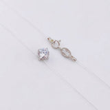 Cadena Choker Chispa Circón 0.75g / 40cm / 4.5mm Oro Blanco 18K