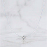 Cadena Choker Chispa Circón 0.8g / 40cm / 5mm Oro Blanco 18K