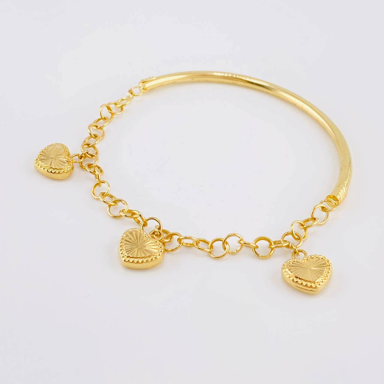 Pulso Charms Diamantados 4.1g / 15.7cm / 2.75mm Oro Amarillo 18K