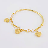Pulso Charms Diamantados 4.1g / 15.7cm / 2.75mm Oro Amarillo 18K