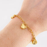 Pulso Charms Diamantados 4.15g / 15cm / 2.75mm Oro Amarillo 18K